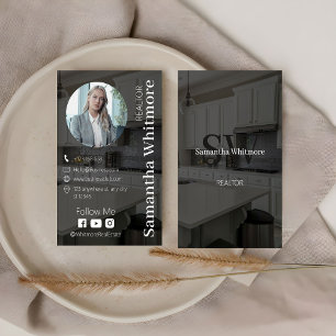 Elegant Photo Realtor Professional Real Estate Business Card