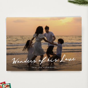 Elegant Photo Religious Wonders of His Love Holiday Card