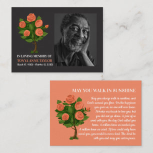 Elegant Photo, Rose Bush, Prayer Card