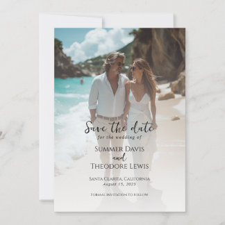 Elegant photo Save the Date invitation