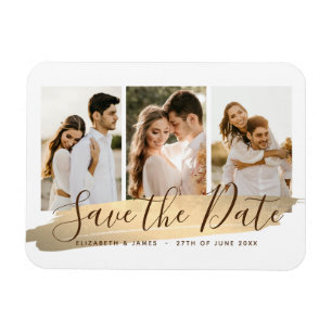 Elegant Photo Save The Date Magnet Invitation