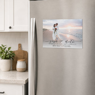 Elegant Photo Save the Date Magnetic Invitation