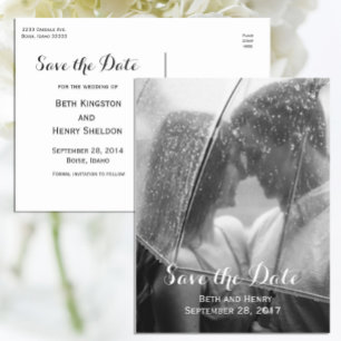 Elegant Photo Save the Date Postcard