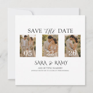 Elegant Photo Save the Date Wedding Invitation