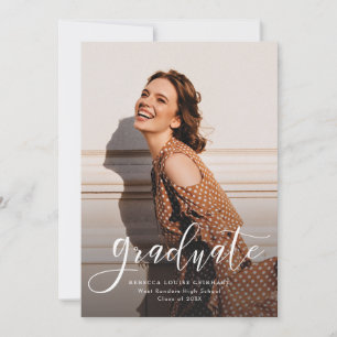 Elegant Photo Script Graduation 2025 Announcement