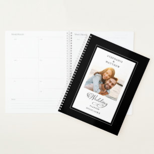 Elegant Photo Script Modern Black & White Wedding Planner