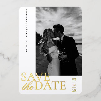 Elegant Photo Script Save the date