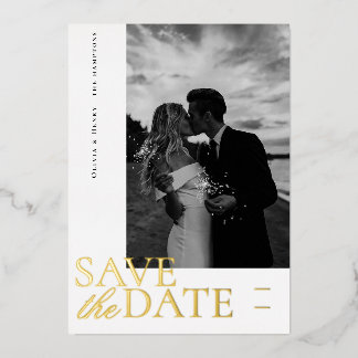 Elegant Photo Script Save the date