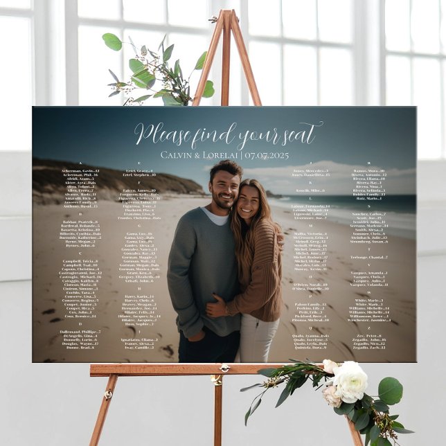 Elegant photo seating plan wedding poster (Creator Uploaded)