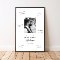 Elegant Photo Sign In Wedding Guest Signing Poster