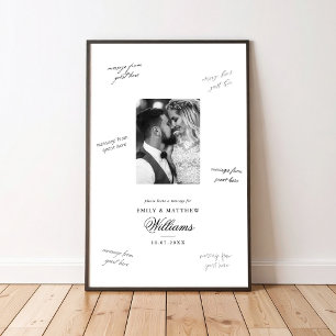Elegant Photo Sign In Wedding Guest Signing Poster