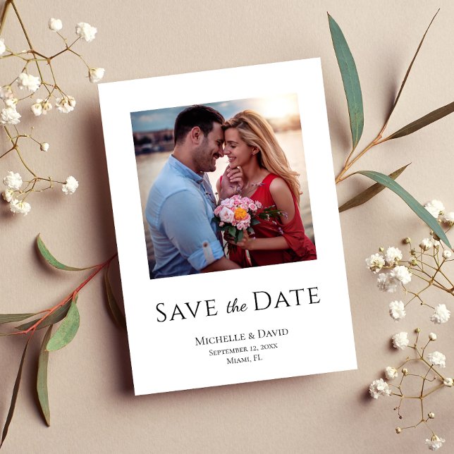 Elegant Photo Simple Boho Modern Wedding  Save The Date (Creator Uploaded)