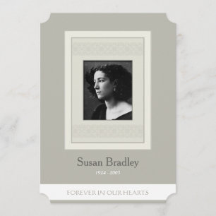 Elegant Photo Template Memorial Funeral Invitation