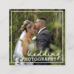 Elegant Photo Template Modern Wedding Photographer Square Business Card