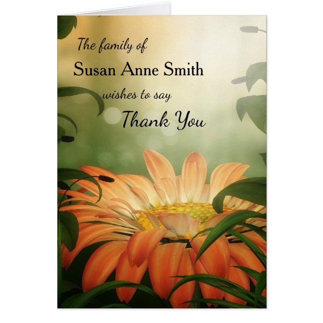 Elegant Photo Thank You for Your Sympathy (Front)