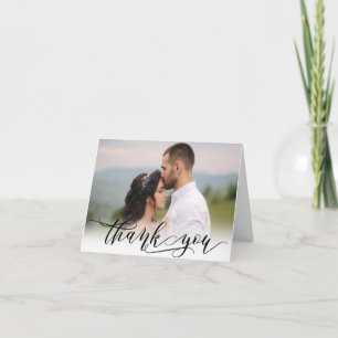 Elegant Photo Thank You Wedding Card