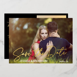 Elegant Photo The Wedding Gold Save The Date