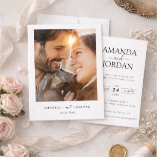 Elegant Photo & Typography Wedding Invite