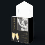 Elegant Photo, Wedding Champagne  Favour Box<br><div class="desc">Wedding Favor Box. Elegant, classy and modern photo favor box for your special day with gold champagne glasses. Change the example photo for your own to make this a special unique personal product for your event. Fashionable and sophisticated design (suitable for any age/event). All text, font and font color is...</div>