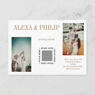Elegant Photo Wedding Enclosure Card