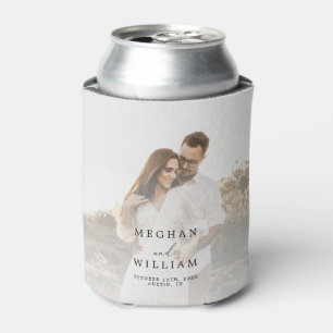 Elegant Photo Wedding Favour Can Cooler