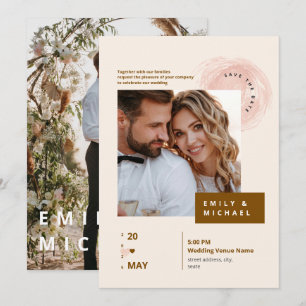 Elegant Photo Wedding Invitation   Customisable