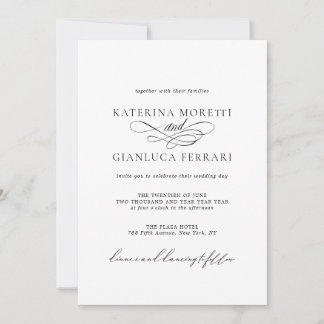Elegant Photo Wedding Invitation with RSVP