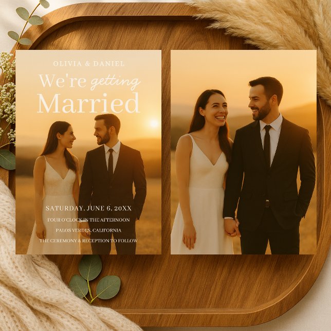 Elegant Photo Wedding Movie Poster Invitation (Creator Uploaded)