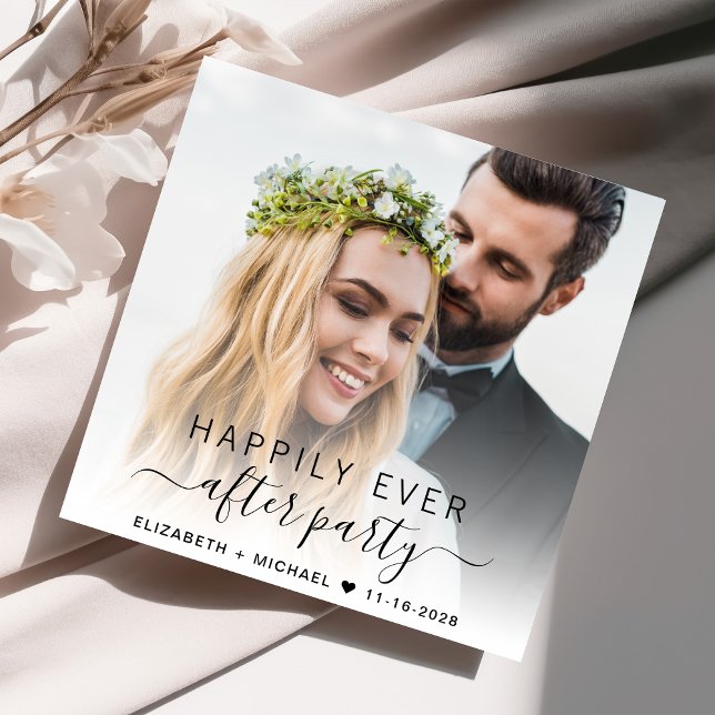 Elegant Photo Wedding Reception Invitation (Creator Uploaded)