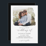 Elegant Photo Wedding Romantic Script Invitation<br><div class="desc">This elegant photo wedding invitation features your photo with a painted look at the top. It's paired with a romantic calligraphy script.</div>
