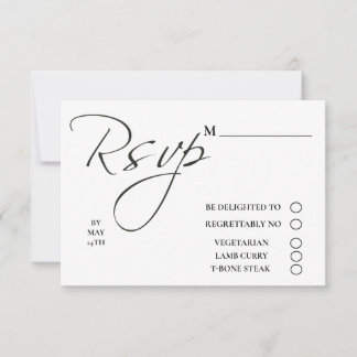 Elegant Photo Wedding RSVP Card
