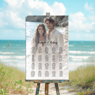 Elegant photo wedding seating chart 20 tables