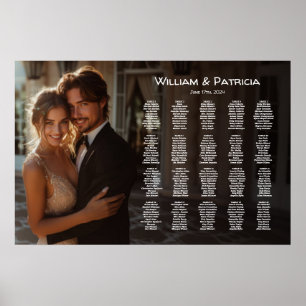 Elegant photo wedding seating chart modern