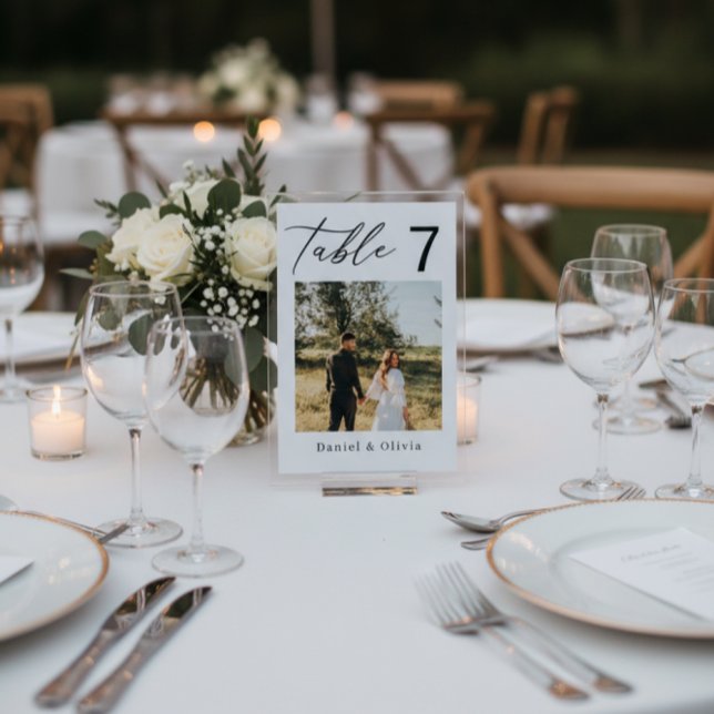 Elegant Photo Wedding Table Sign (Creator Uploaded)