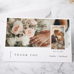 Elegant Photo Wedding Thank You Card