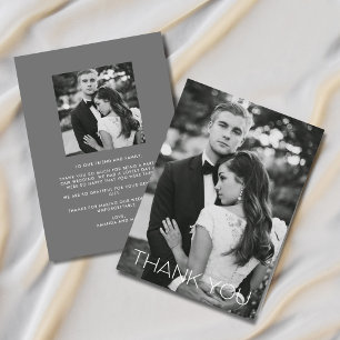 Elegant Photo Wedding Thank You Card