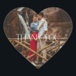 Elegant Photo Wedding Thank You Favour Stickers<br><div class="desc">Add a personal touch to your wedding favours with our Elegant Photo Wedding Thank You Favour Stickers! Featuring a simple yet sophisticated design with your favourite photo and a heartfelt 'thank you, ' these stickers are the perfect way to express gratitude to your guests. Stylish and versatile, they effortlessly elevate...</div>