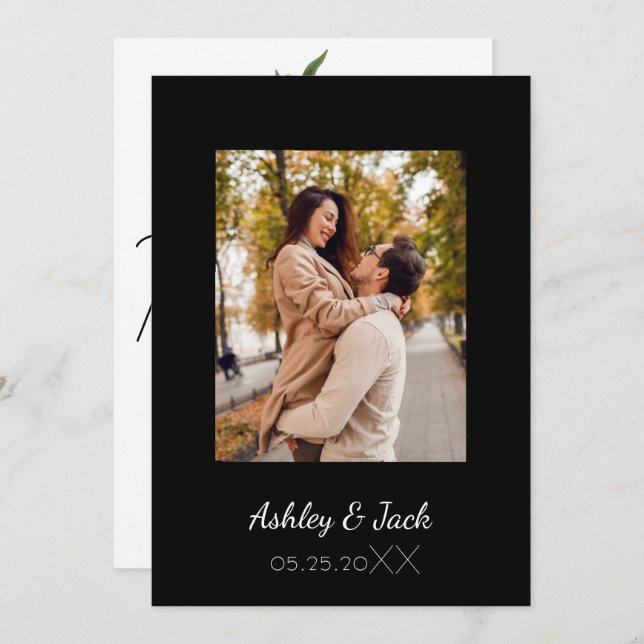  Elegant Photo Wedding Thank you Invitation (Front/Back)