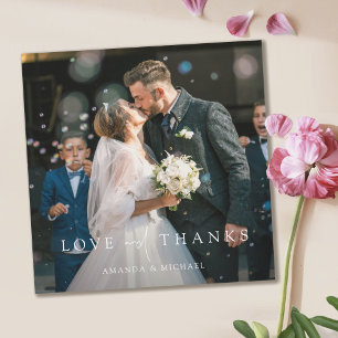 Elegant Photo Wedding Thank You Magnet