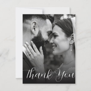 Elegant Photo Wedding Thank You Postcard