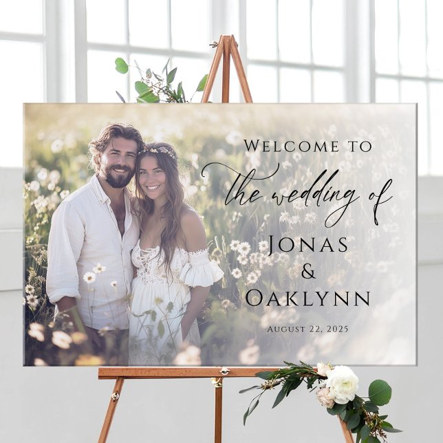 Elegant photo wedding welcome sign (Creator Uploaded)