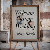 Elegant Photo Wedding Welcome Sign