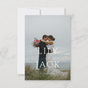 Elegant Photo with Modern Typography rsvp card