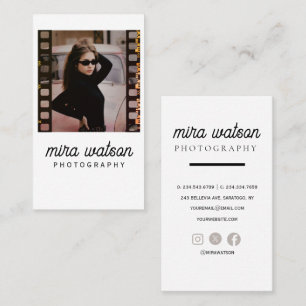 Elegant Photography Business Card Design and socla