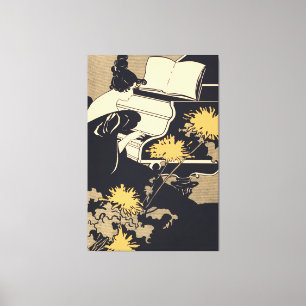 Elegant Piano Player Canvas Print