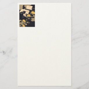 Elegant Piano Player Stationery