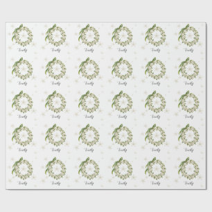 Elegant Pikake Lei Wrapping Paper