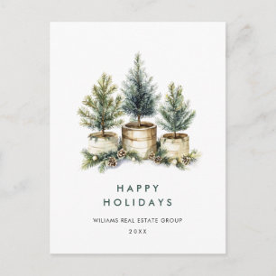Elegant Pine Christmas Tree Company Greeting Postcard