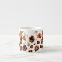 Elegant Pine Cone Espresso Mug– Celebrating Nature