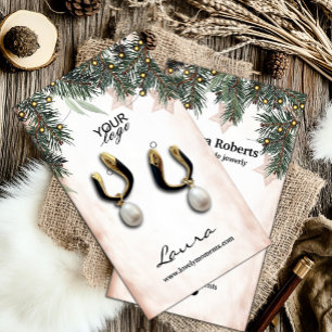 Elegant Pine Earring Display Business Card